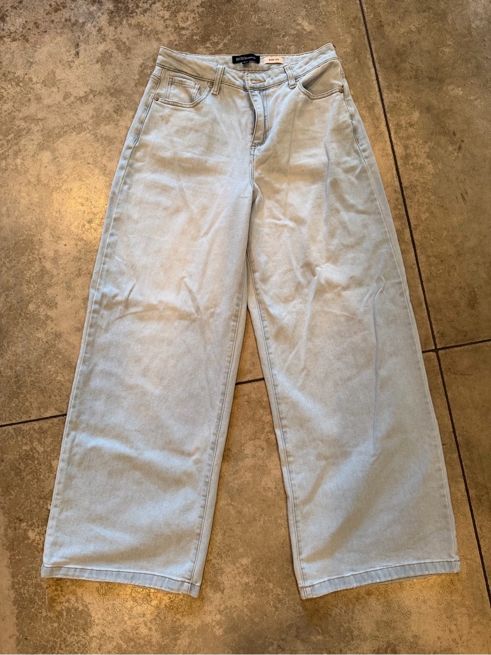 BCBGeneration Light Blue Wide-Leg Jeans
